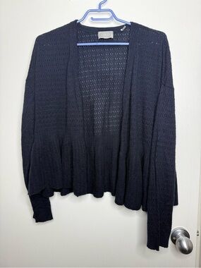 Cyrus Black Open-Front Knit Cardigan Sweater XL